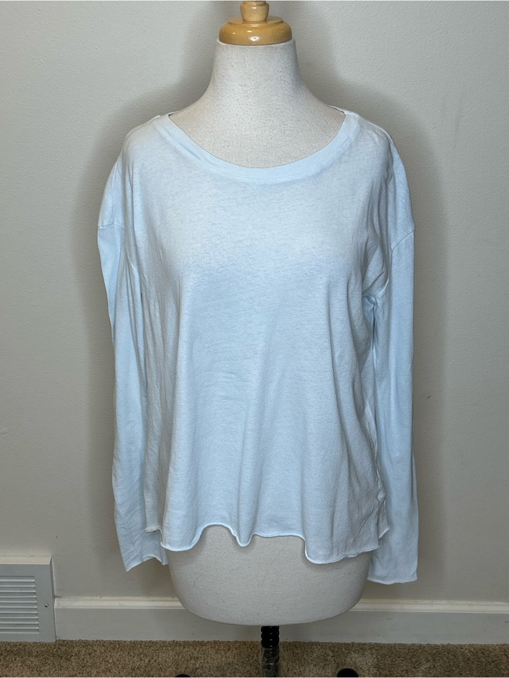 Frank & Eileen tee LightBlue Long Sleeve Scoop Neck Top Size S